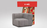 EEAZI modulares Sofa 1 Eckelement in Kombination, in grauer Farbe