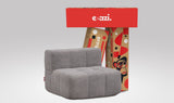 EEAZI modulares Sofa 1 Mittelelement in Kombination, in grauer Farbe