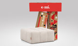 EEAZI modulares Sofa 1 Hocker in Kombination, in beiger Farbe