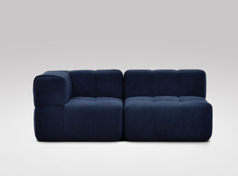 EEAZI modulares Sofa - 1 Eckelement, 1 Mittelelement - blau