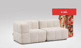 EEAZI modulares Sofa 1 Eckelement, 1 Mittelelement in Kombination, in Beige