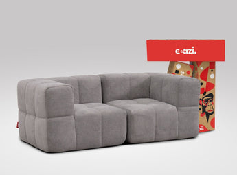 EEAZI modulares Sofa 2 Eckelementelem in Kombination, in grauer Farbe