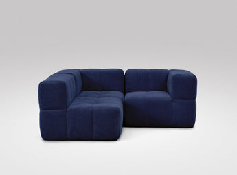 EEAZI modulares Sofa - 1 Eckelement, 2 Mittelelemente - blau