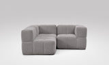 EEAZI modulares Sofa - 1 Eckelement, 2 Mittelelemente - grau