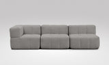 EEAZI modulares Sofa - 1 Eckelement, 2 Mittelelemente - grau