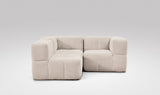 EEAZI modulares Sofa - 1 Eckelement, 2 Mittelelemente - beige