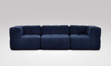 EEAZI modulares Sofa - 2 Eckelementelem, 1 Mittelelement - blau
