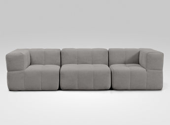 EEAZI modulares Sofa - 2 Eckelementelem, 1 Mittelelement - grau
