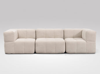 EEAZI modulares Sofa - 2 Eckelementelem, 1 Mittelelement - beige