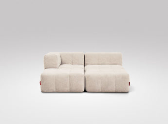 EEAZI modulares Sofa - 1 Eckelement, 2 Mittelelemente, 1 Hocker - beige