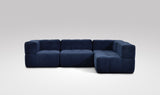 EEAZI modulares Sofa - 2 Eckelementelem, 2 Mittelelemente - blau