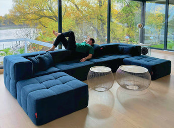 bequem blau EEAZI Sofamodul mit Premiumstoffpolsterung, in hellem Interieur