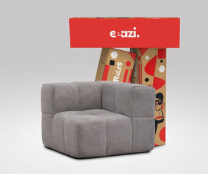 EEAZI modulares Sofa 1 Eckelement in Kombination, in grauer Farbe