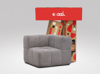 EEAZI modulares Sofa 1 Eckelement in Kombination, in grauer Farbe