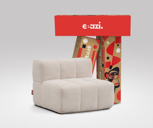 EEAZI modulares Sofa 1 Mittelelement in Kombination, in beiger Farbe
