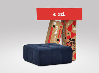 EEAZI modulares Sofa 1 Hocker in Kombination, in blauer Farbe