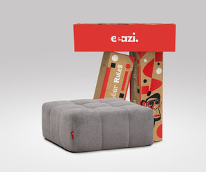 EEAZI modulares Sofa 1 Hocker in Kombination, in grauer Farbe