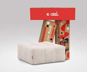 EEAZI modulares Sofa 1 Hocker in Kombination, in beiger Farbe