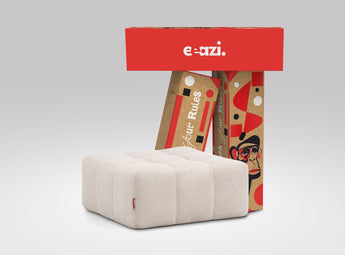 EEAZI modulares Sofa 1 Hocker in Kombination, in beiger Farbe