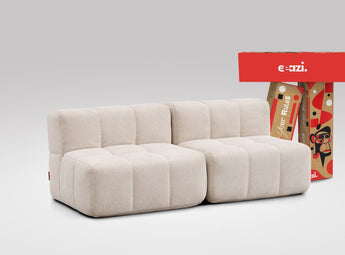 EEAZI modulares Sofa 2 Mittelelemente in Kombination, in Beige