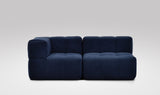 EEAZI modulares Sofa - 1 Eckelement, 1 Mittelelement - blau