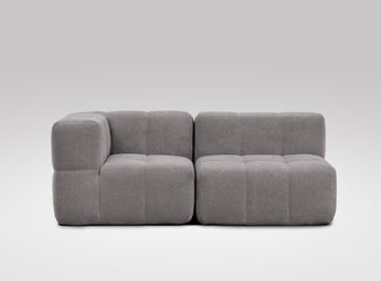 EEAZI modulares Sofa - 1 Eckelement, 1 Mittelelement - grau
