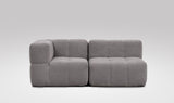 EEAZI modulares Sofa - 1 Eckelement, 1 Mittelelement - grau