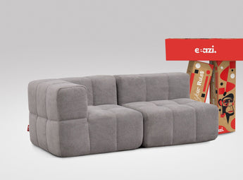 EEAZI modulares Sofa 1 Eckelement, 1 Mittelelement in Kombination, in grauer Farbe