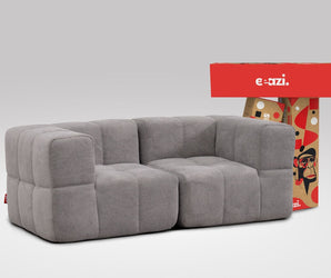 EEAZI modulares Sofa 2 Eckelementelem in Kombination, in grauer Farbe