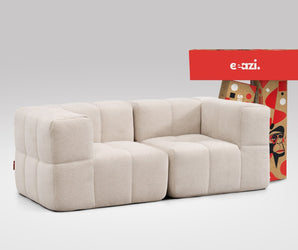 EEAZI modulares Sofa 2 Eckelementelem in Kombination, in Beige