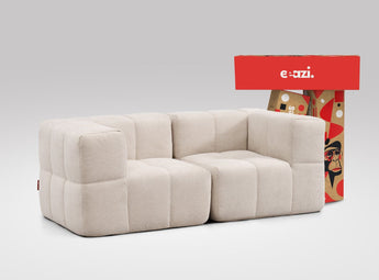 EEAZI modulares Sofa 2 Eckelementelem in Kombination, in Beige