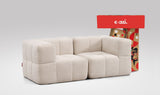 EEAZI modulares Sofa 2 Eckelementelem in Kombination, in Beige