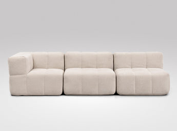 EEAZI modulares Sofa - 1 Eckelement, 2 Mittelelemente - beige