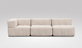 EEAZI modulares Sofa - 1 Eckelement, 2 Mittelelemente - beige