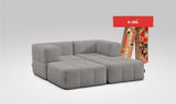 EEAZI modulares Sofa 2 Eckelementelem, 2 Hocker im Set, in grauer Farbe