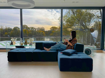 leicht zusammensteckbar, blau it soft-touch Oberfläche und besonders harmonischem Erscheinungsbild im Interieur.